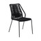 Armen Living Koala and Clip 5 Piece Dining Set in Dark Eucalyptus Wood and Metal with Black Rope 840254332324 - alternate 2